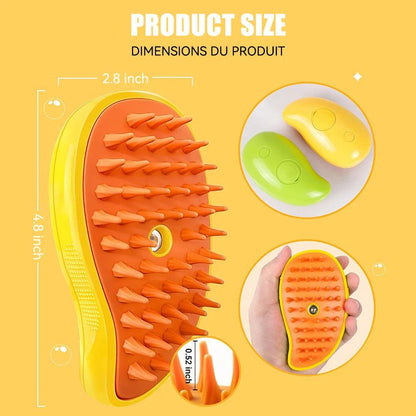 3 in 1 Steamy Comb Brush for Pet Grooming - PET PORT 