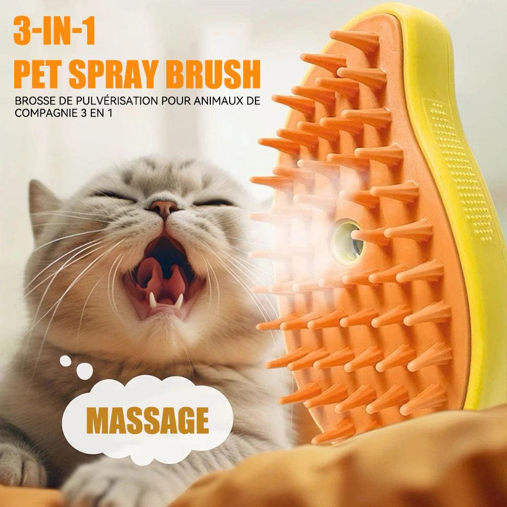 3 in 1 Steamy Comb Brush for Pet Grooming - PET PORT 