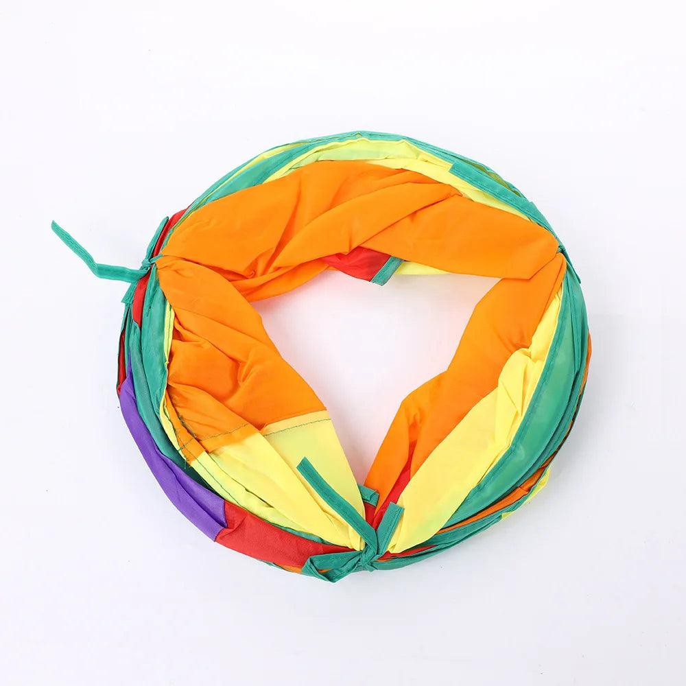 Foldable Rainbow Cat Tunnel Toy - PET PORT 