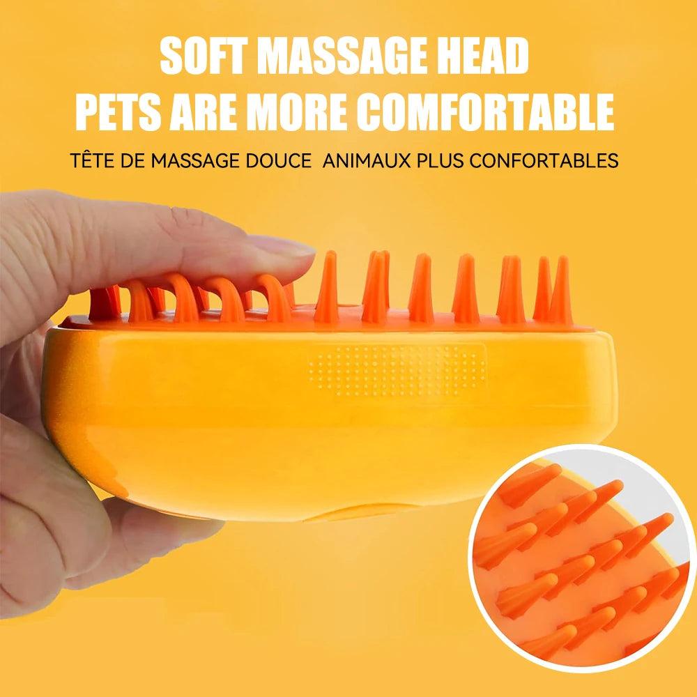 3 in 1 Steamy Comb Brush for Pet Grooming - PET PORT 