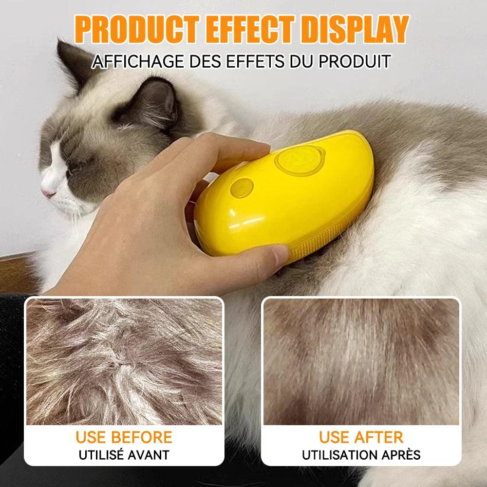 3 in 1 Steamy Comb Brush for Pet Grooming - PET PORT 